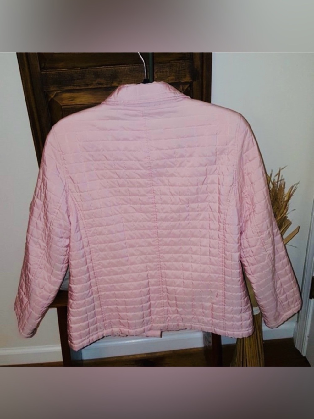 Doncaster Quilted Snap-Front Jacket in Soft Pink - Picture 7 of 8